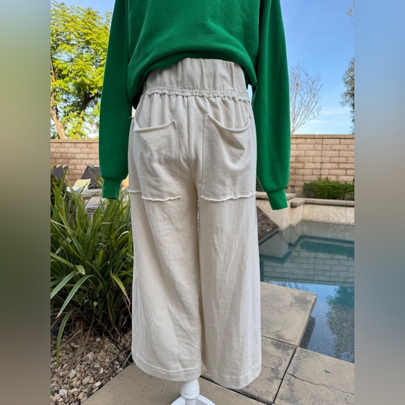 🌺Free People Cream Terry Goucho Pants - Picture 5 of 8
